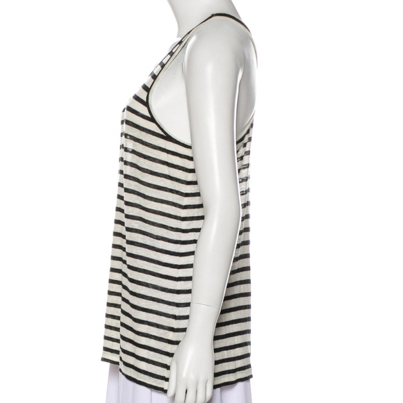 T by Alexander Wang Linen Scoop Neck Tank Top - M - Picture 2 of 7